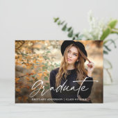 Moderne Afstuderen van het Manuscript van de Foto Aankondiging (Staand voorkant)