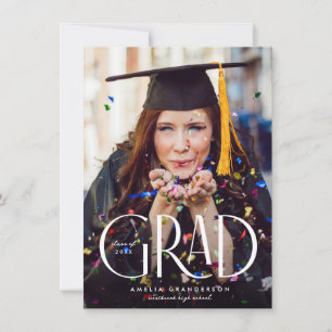 Moderne Afstuderen van het type Elegant Foto Budge Kaart