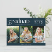 Moderne Afstuderen voor drie foto's op de middelba (Staand voorkant)