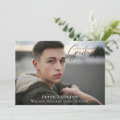 Moderne Afstuderen voor kalligrafie Foto Aankondiging (Staand voorkant)