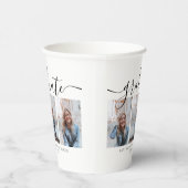 Moderne Afstuderen voor Script Calligraphy 3 Foto Papieren Bekers (Rechts)