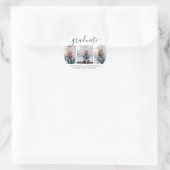 Moderne Afstuderen voor Script Calligraphy 3 Foto Ronde Sticker (Tas)