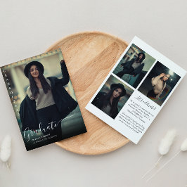 Moderne Afstuderen voor zwart-wit fotocollage Kaart