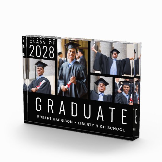 Moderne Afstuderen zwart Fotoblokken (Rechts)