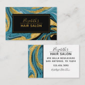 Moderne Agaat Marmer Professionele Haar Stylist Visitekaartje (Voorkant / Achterkant)