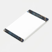 Moderne Agaat Navy Blauwe Gouden Geode Zakelijk Post-it® Notes (Schuin)