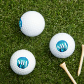 Moderne Agate Golfer Initiaal Monogram Golfballen (Insitu Gras)