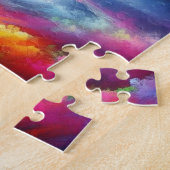 Moderne AI Gegenereerde Abstracte Schilderijwaterv Legpuzzel (Zijkant)