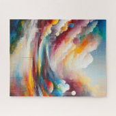 Moderne AI Gegenereerde Kunst Kleurrijke Landschap Legpuzzel (Horizontaal)