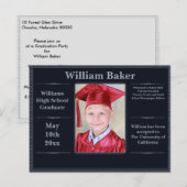 Moderne Ajoutez votre Carte photo de diplôme photo (Devant / Derrière)