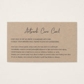 Moderne Ajoutez Votre Logo Kraft Artwork Card (Devant)