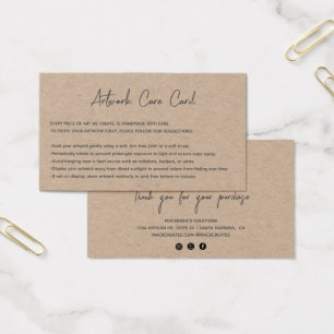 Moderne Ajoutez Votre Logo Kraft Artwork Card