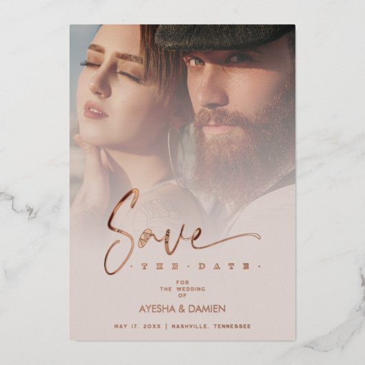 Moderne, al te laserdoorsnede papieren transparant folie uitnodiging (Voorkant)