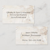 Moderne algemene aannemer getextureerde achtergron visitekaartje (Voorkant / Achterkant)