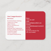 Moderne algemene aannemer visitekaartje (Achterkant)