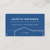 Moderne algemene constructie blauwdruk visitekaartje (Voorkant)