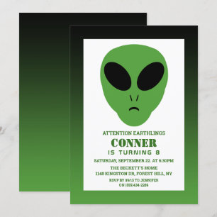 Moderne Alien Verjaardag voor elke leeftijd Kaart