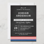 Moderne All American Custom Photo Graduation Party Kaart (Achterkant)