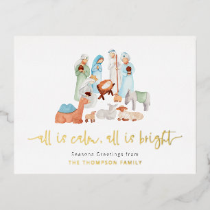Moderne allen is de Calm Real Naam van de Scène va Folie Feestdagen Briefkaart