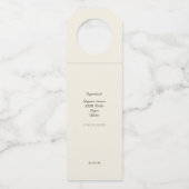 Moderne ambachtelijke ambachtelijke citroen bruilo flessenhanger (Achterkant)