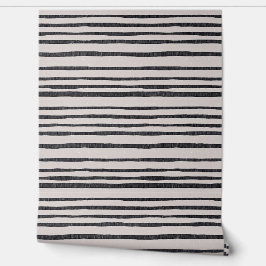 Moderne ambachtsman: gedurfde zwarte strepen behang