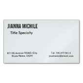 Moderne ambtenaar magnetisch visitekaartje (Voorkant)