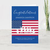 Moderne American Personalized Army Afstuderen Card Kaart (Voorkant)