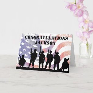 Moderne American Personalized Army Afstuderen Card Kaart