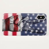 Moderne Amerikaanse vlag en vingers Case-Mate iPhone Case (Achterkant (horizontaal))