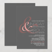 Moderne ampers en huwelijksuitnodigingen kaart (Voorkant / Achterkant)