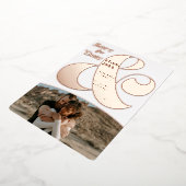 Moderne ampersand 2 foto's redden de datum waarop folie uitnodiging (Gedraaid)