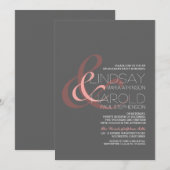 moderne ampersand engagement party kaart (Voorkant / Achterkant)