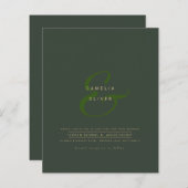 Moderne Ampersand Huwelijksuitnodiging QR Code RSV (Voorkant / Achterkant)