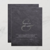 Moderne Ampersand Huwelijksuitnodiging QR Code RSV (Voorkant / Achterkant)