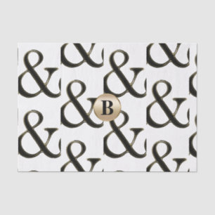 Moderne Ampersand Moderne Monogram Persoonlijk Tissuepapier
