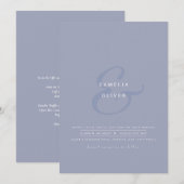 Moderne Ampersand Trouwuitnodiging QR Code RSVP Kaart (Voorkant / Achterkant)