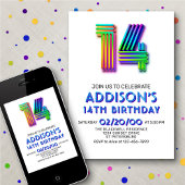 Moderne Amusement 14ème anniversaire Invitation