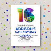 Moderne Amusement 16e anniversaire Invitation