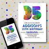 Moderne Amusement 35e anniversaire Invitation