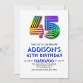 Moderne Amusement 45e anniversaire Invitation (Devant)