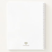 Moderne ananas tropische familie monogram recept notitieboek (Achterkant)