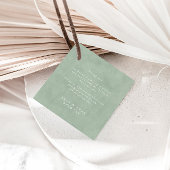 Moderne Anemones & Dusty Green Eucalyptus Wedding  Bedankjes Labels