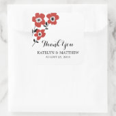 Moderne anemoon | Bruiloft Vierkante Sticker (Tas)