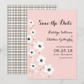 Moderne Anemoon | Save the Date (Voorkant / Achterkant)