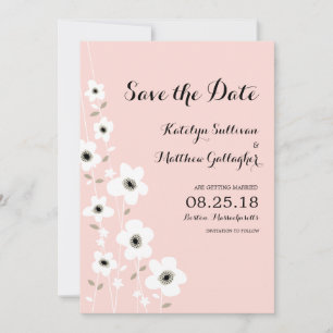 Moderne Anemoon Save the Date