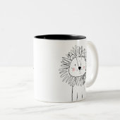 Moderne animal noir et blanc de tasse mignonne de (Devant droit)