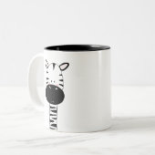 Moderne animal noir et blanc de tasse mignonne de (Devant gauche)