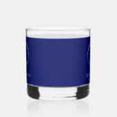 Moderne Ankerboot Logo Navy Blue Whisky Glas (Links)