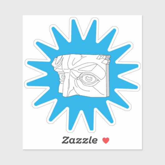 Moderne antiek sculptuur. sticker (Vel)