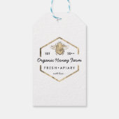 Moderne apiarist honingbij cadeaulabel (Achterkant)